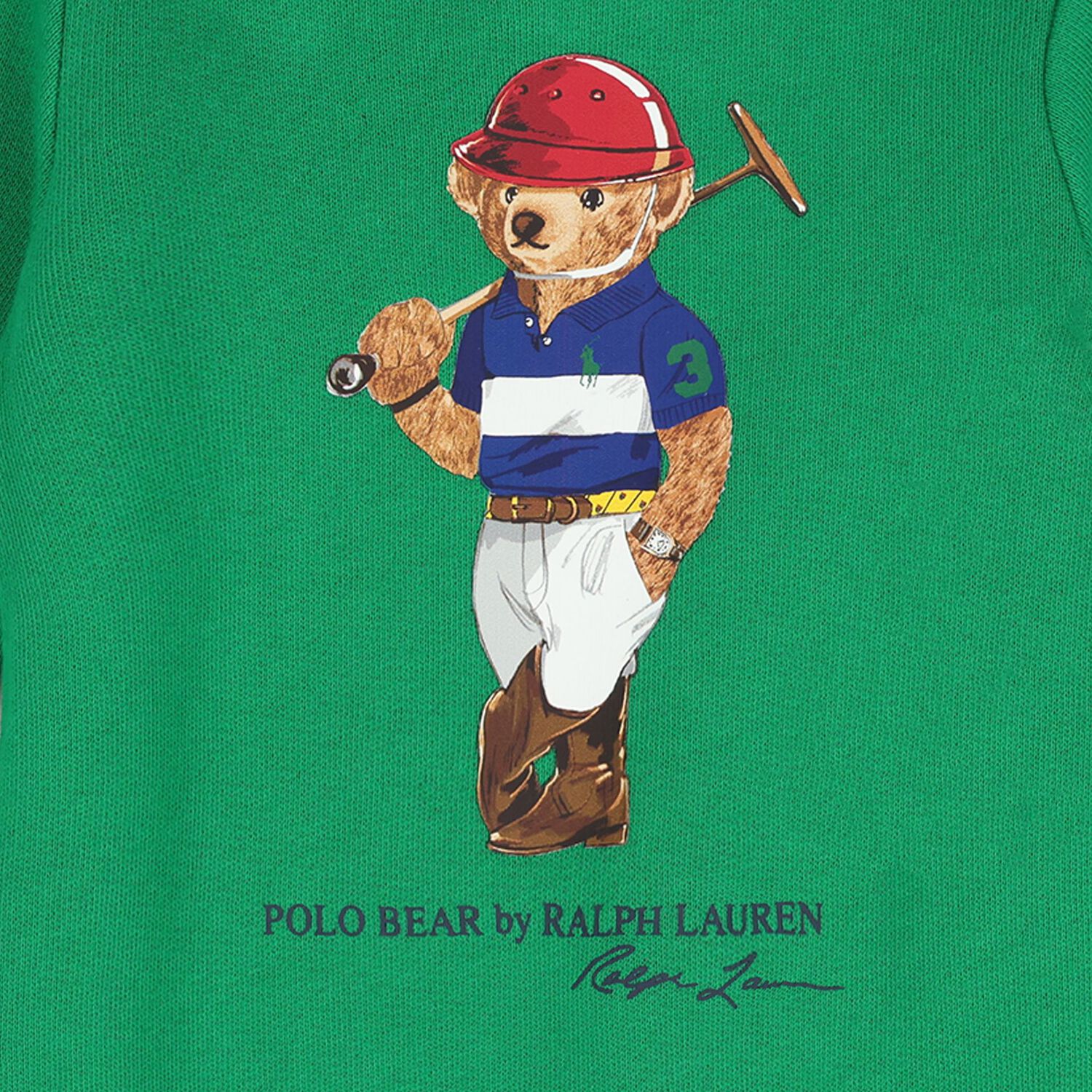 Baby Boys Green Polo Bear Romper, 1, hi-res