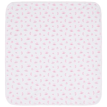 Baby Girls White & Pink Ready To Dance Blanket