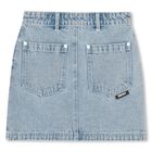 Girls Blue Denim Skirt, 1, hi-res