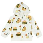 Younger Boys Ivory Sandwich Zip Up Top, 1, hi-res