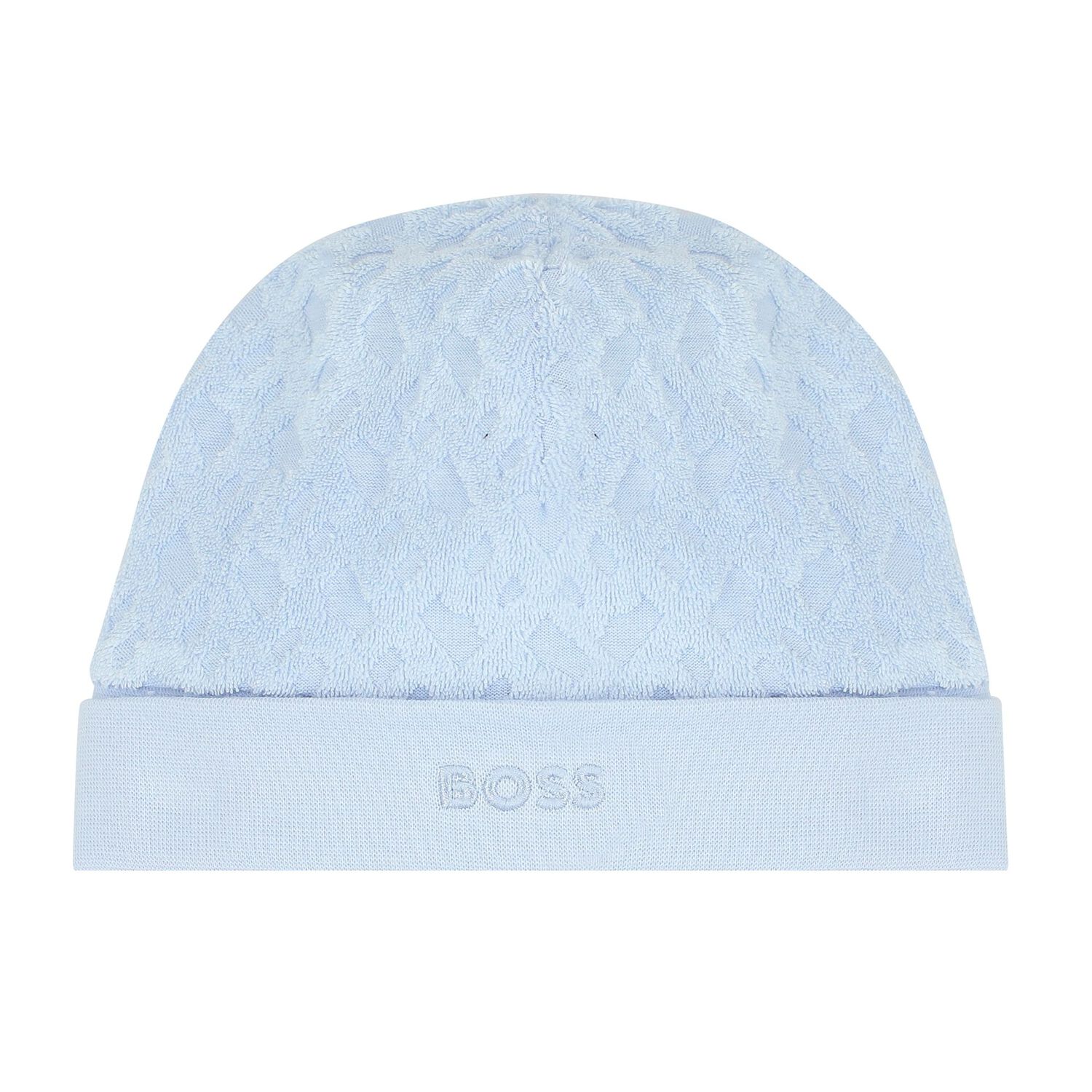 Boys Blue Logo Babygrow & Hat Set, 1, hi-res image number null