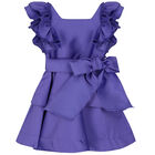 Girls Purple Ruffled Dress, 1, hi-res
