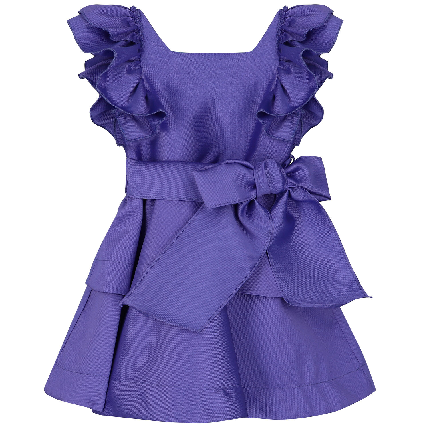 Girls Purple Ruffled Dress, 1, hi-res image number null
