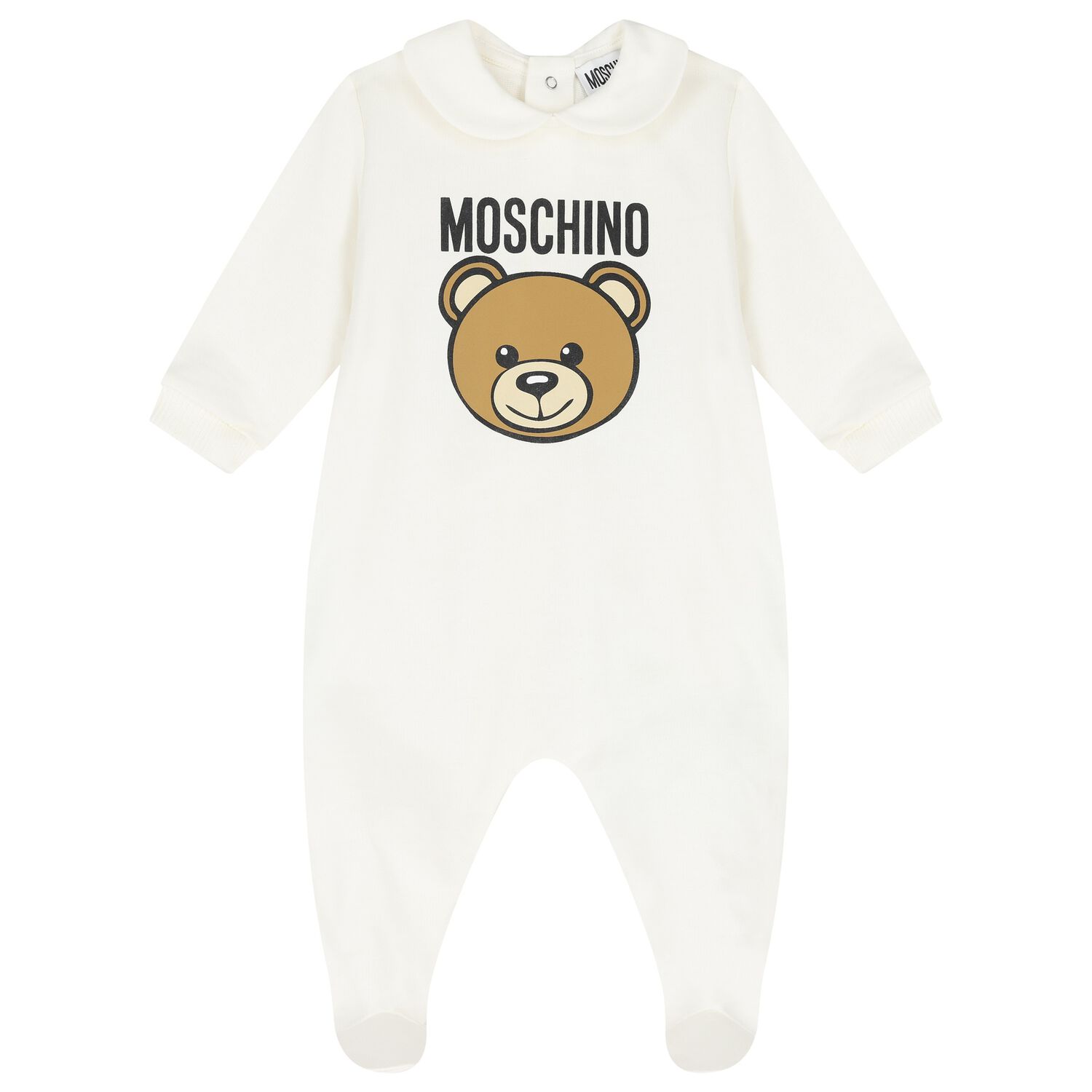 Ivory Teddy Bear Logo Babygrow, 1, hi-res