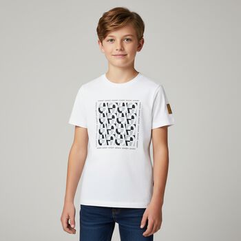 Boys White Logo T-Shirt