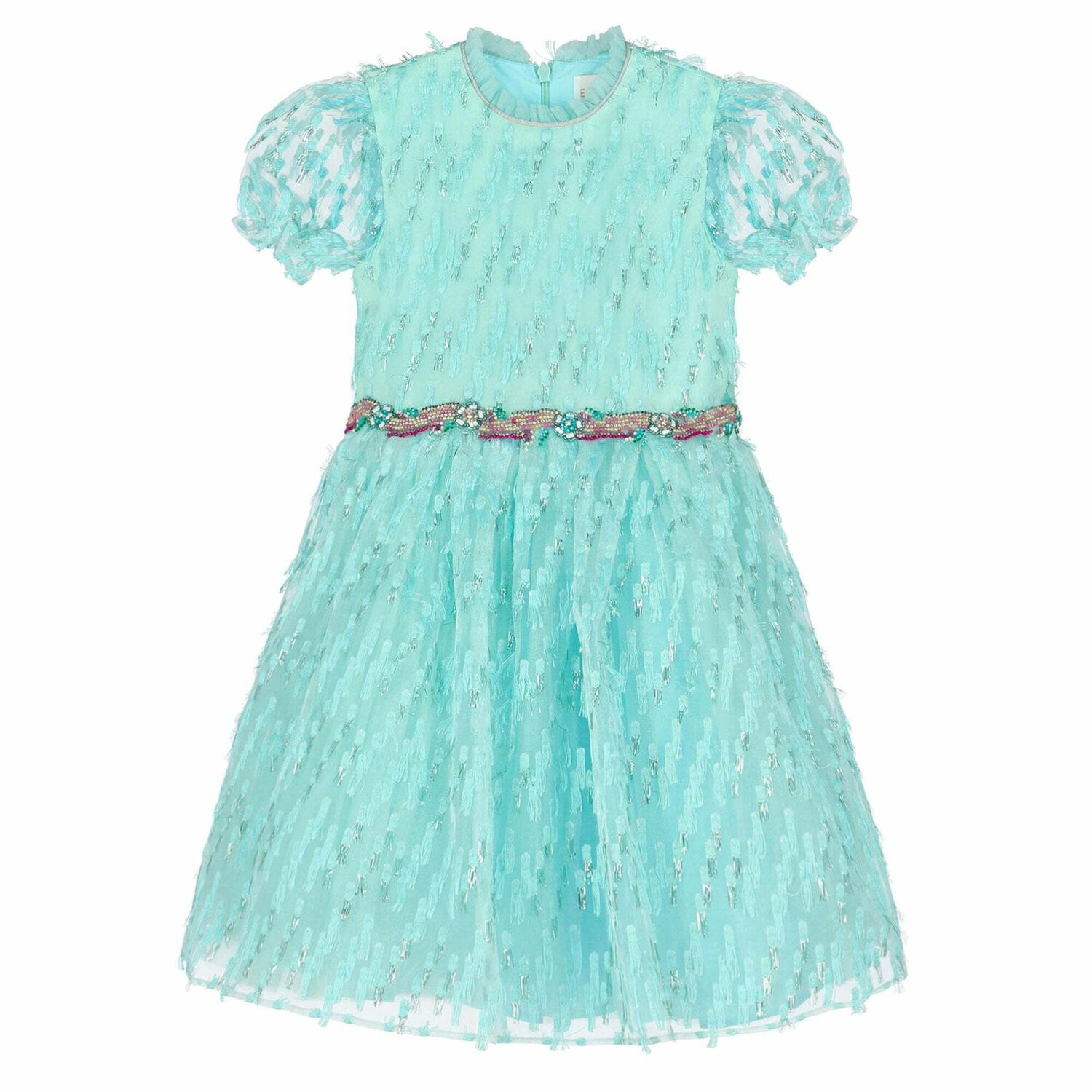 Girls Blue Special Occasion Dress, 1, hi-res