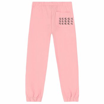Girls Pink Logo Joggers
