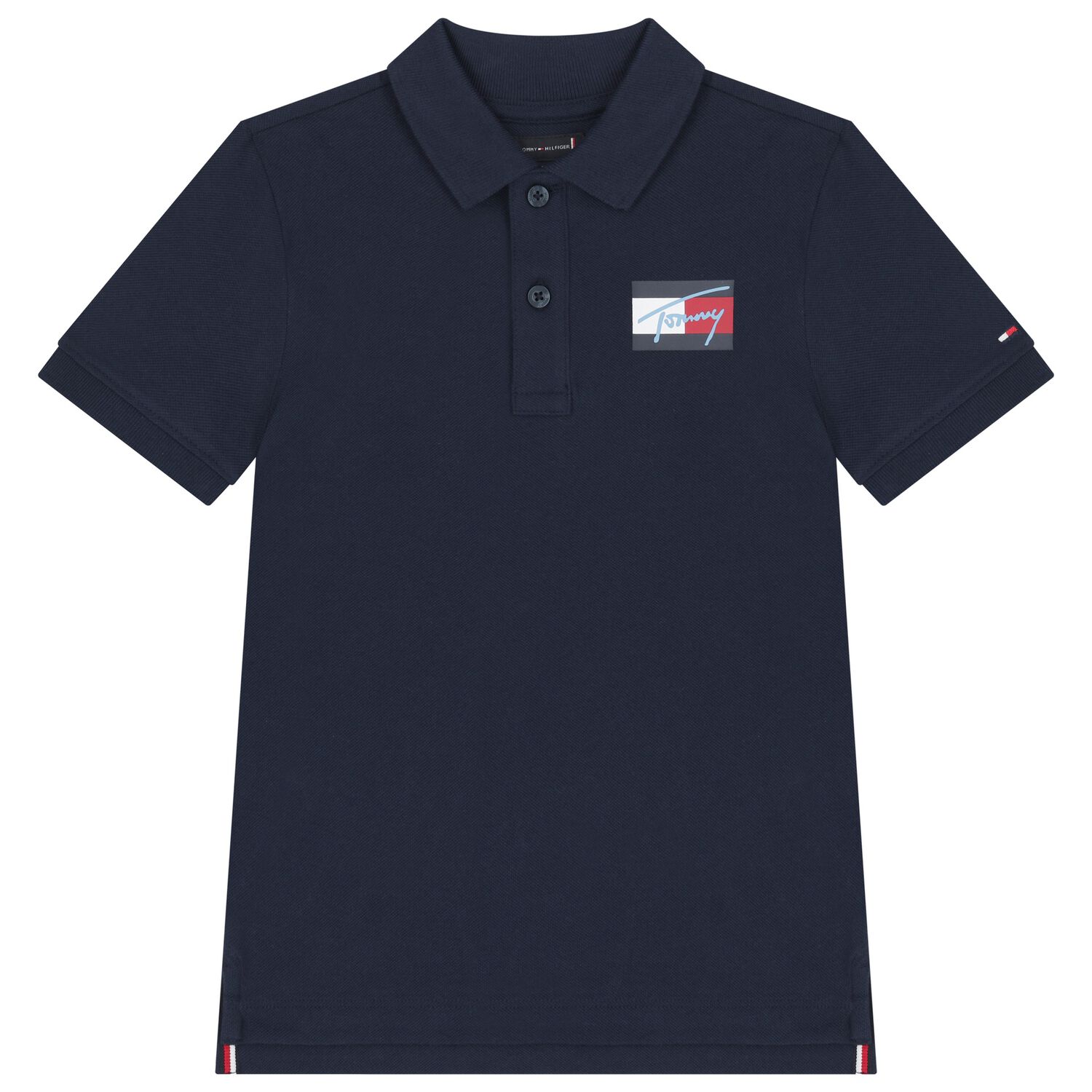 Boys Navy Blue Logo Polo Shirt, 1, hi-res image number null