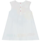 Girls White Floral Dress, 1, hi-res