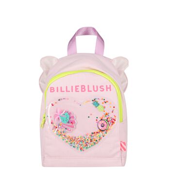 Younger Girls Pink Logo Backpack