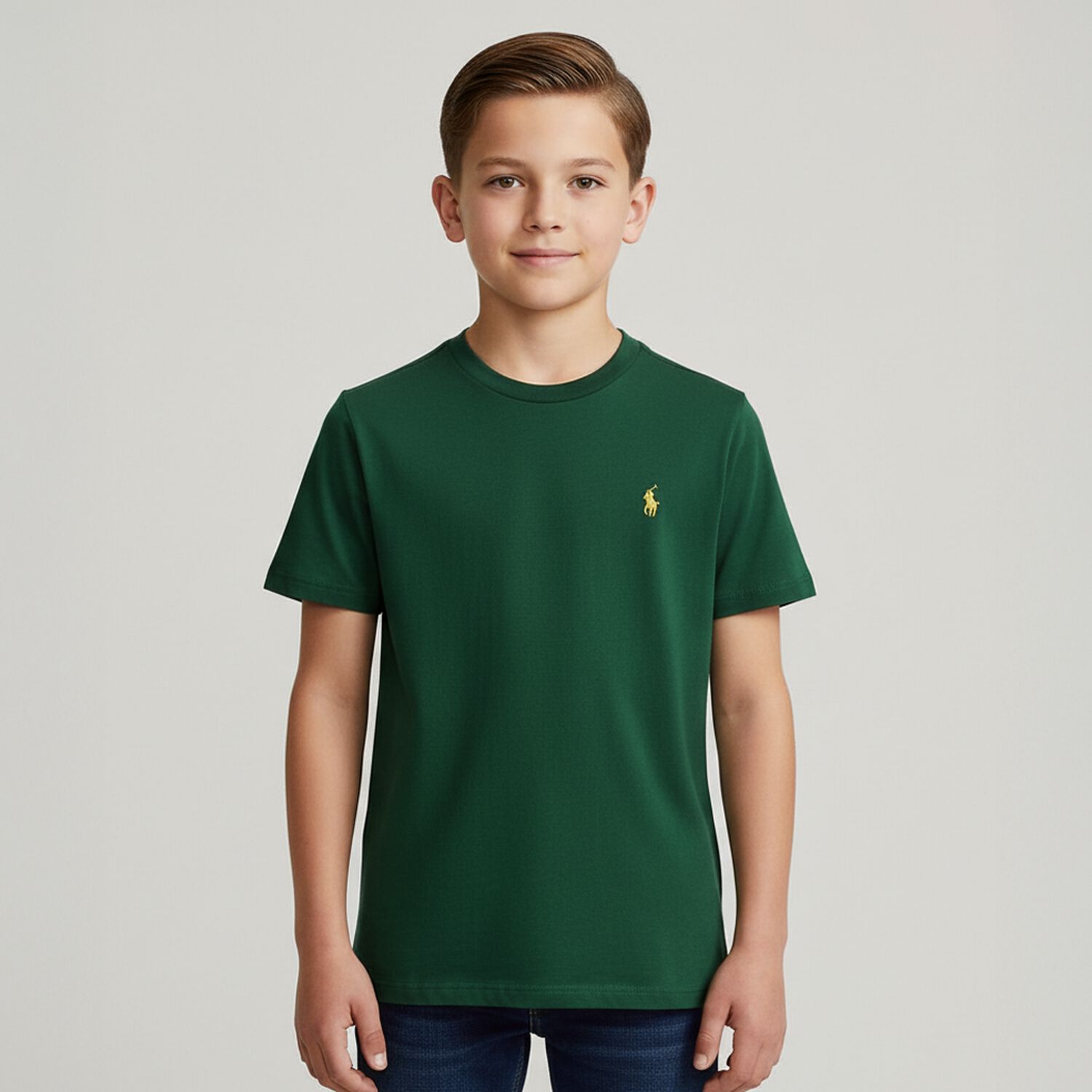 Boys Green Logo T-Shirt, 1, hi-res
