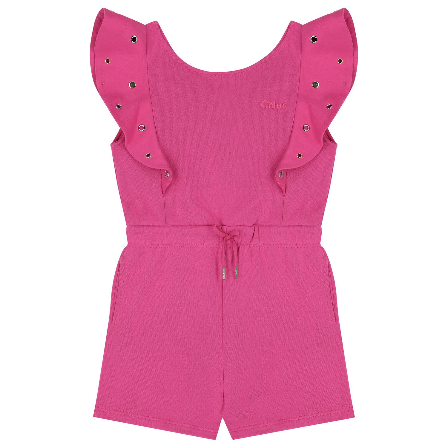 Girls Pink Logo Playsuit, 2, hi-res image number null