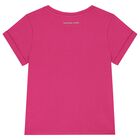 Girls Pink Logo T-Shirt, 3, hi-res