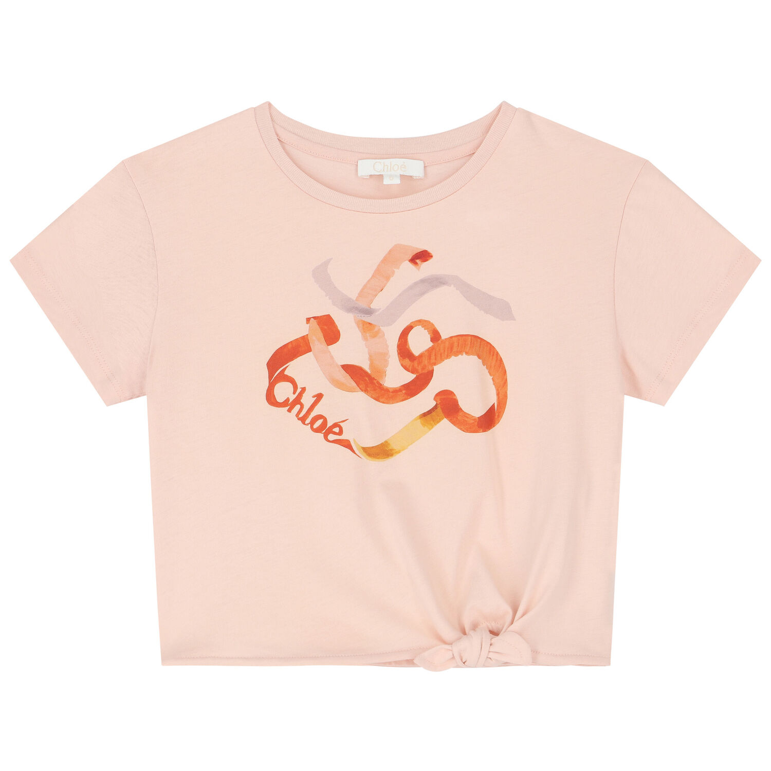 Girls Pink Ribbon Logo T-Shirt, 1, hi-res