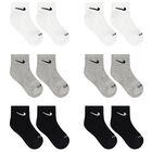 White, Grey & Black Logo Socks ( 6-Pack ), 1, hi-res