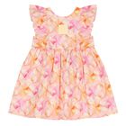 Younger Girls Pink & Orange Dress, 1, hi-res