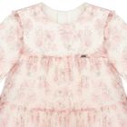 Baby Girls Pink Floral Tulle Dress, 1, hi-res