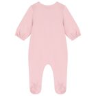 Baby Girls White & Pink Babygrows ( 2-Pack ), 1, hi-res