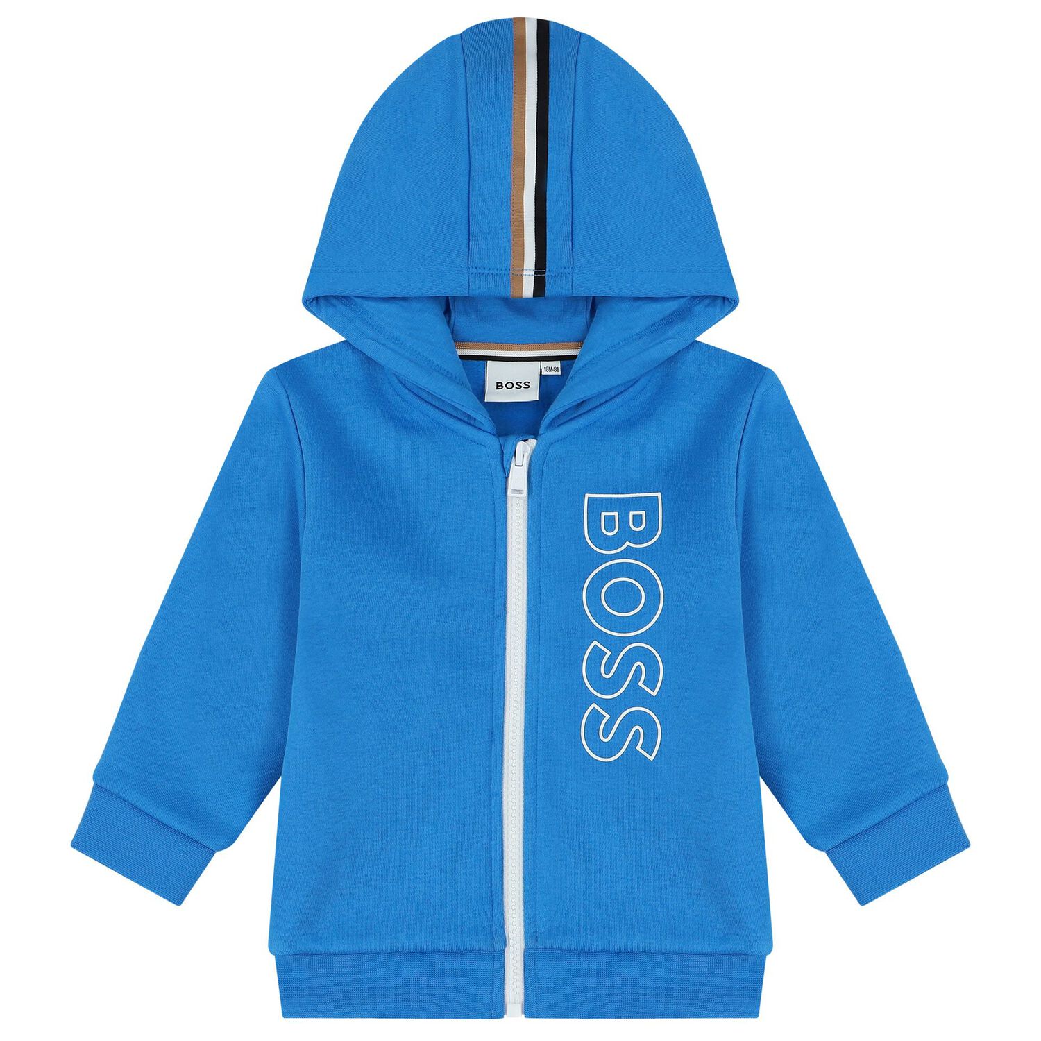 Younger Blue Logo Hooded Zip Up Top, 2, hi-res image number null