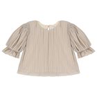 Girls Beige Trouser Set, 1, hi-res