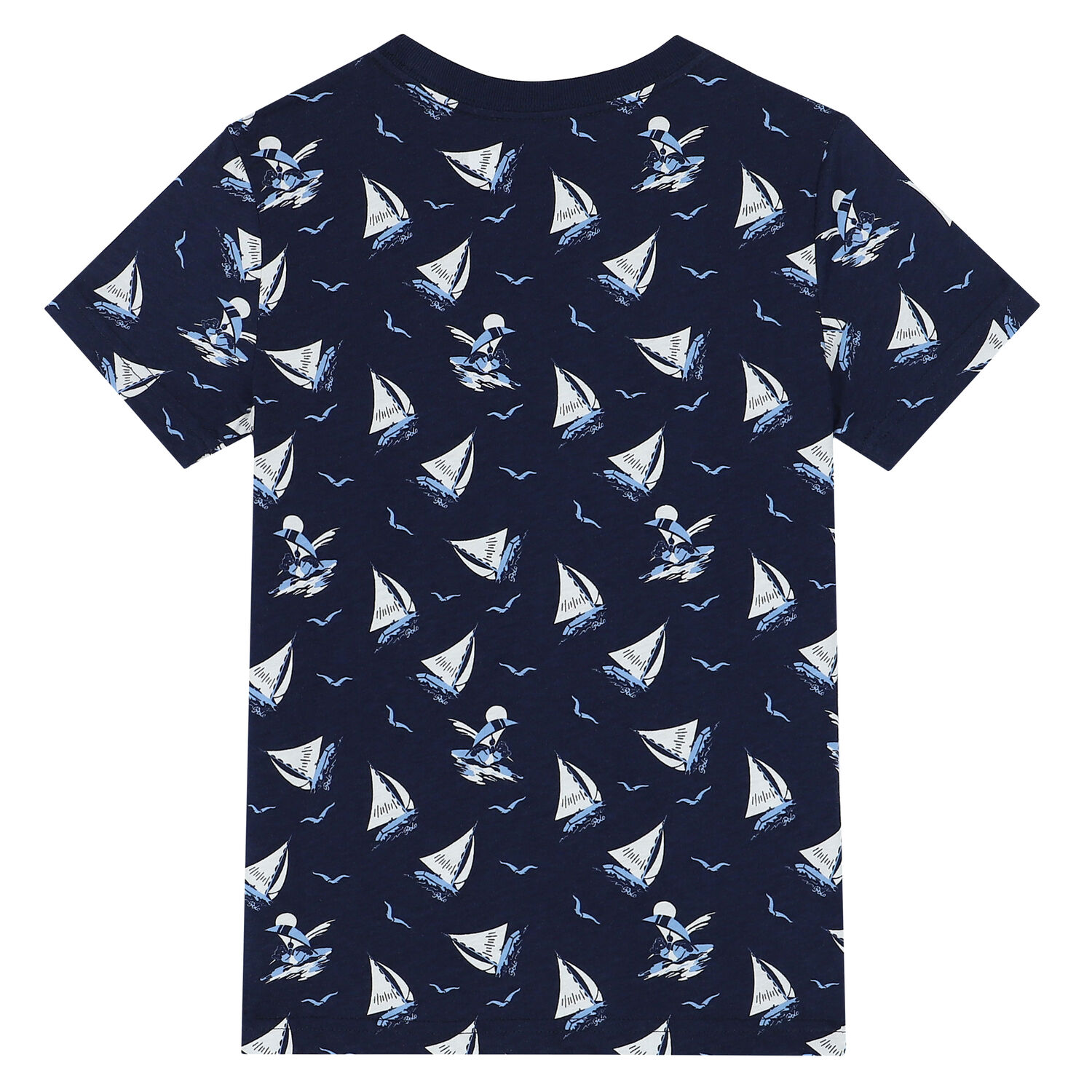 Boys Navy Yacht T-Shirt, 1, hi-res