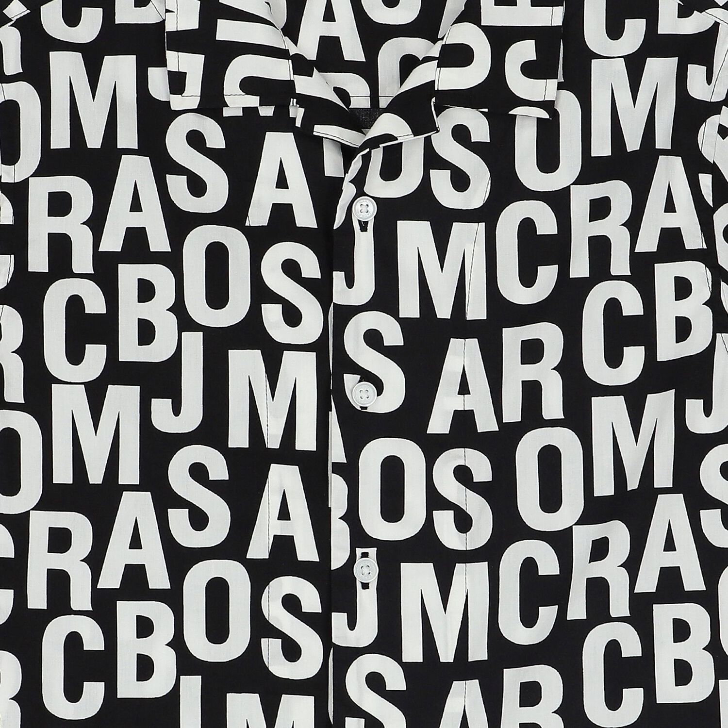 Boys Black & White Logo Shirt, 1, hi-res