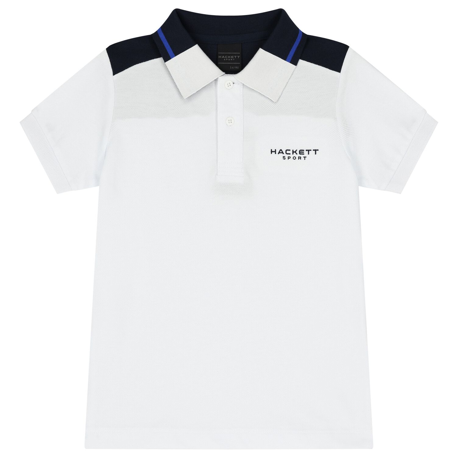 Boys White Logo Polo Shirt, 2, hi-res