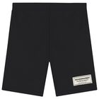 Black Logo Softskin Cycling Shorts, 1, hi-res