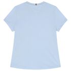 Girls Blue Logo Hearts T-Shirt, 1, hi-res