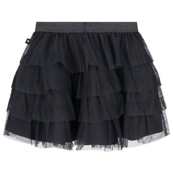 Girls Navy Blue Tiered Tulle Skirt, 1 Girls Navy Blue Tiered Tulle Skirt
