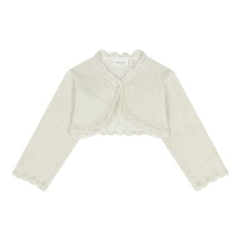Baby Girls Ivory Knitted Cardigan