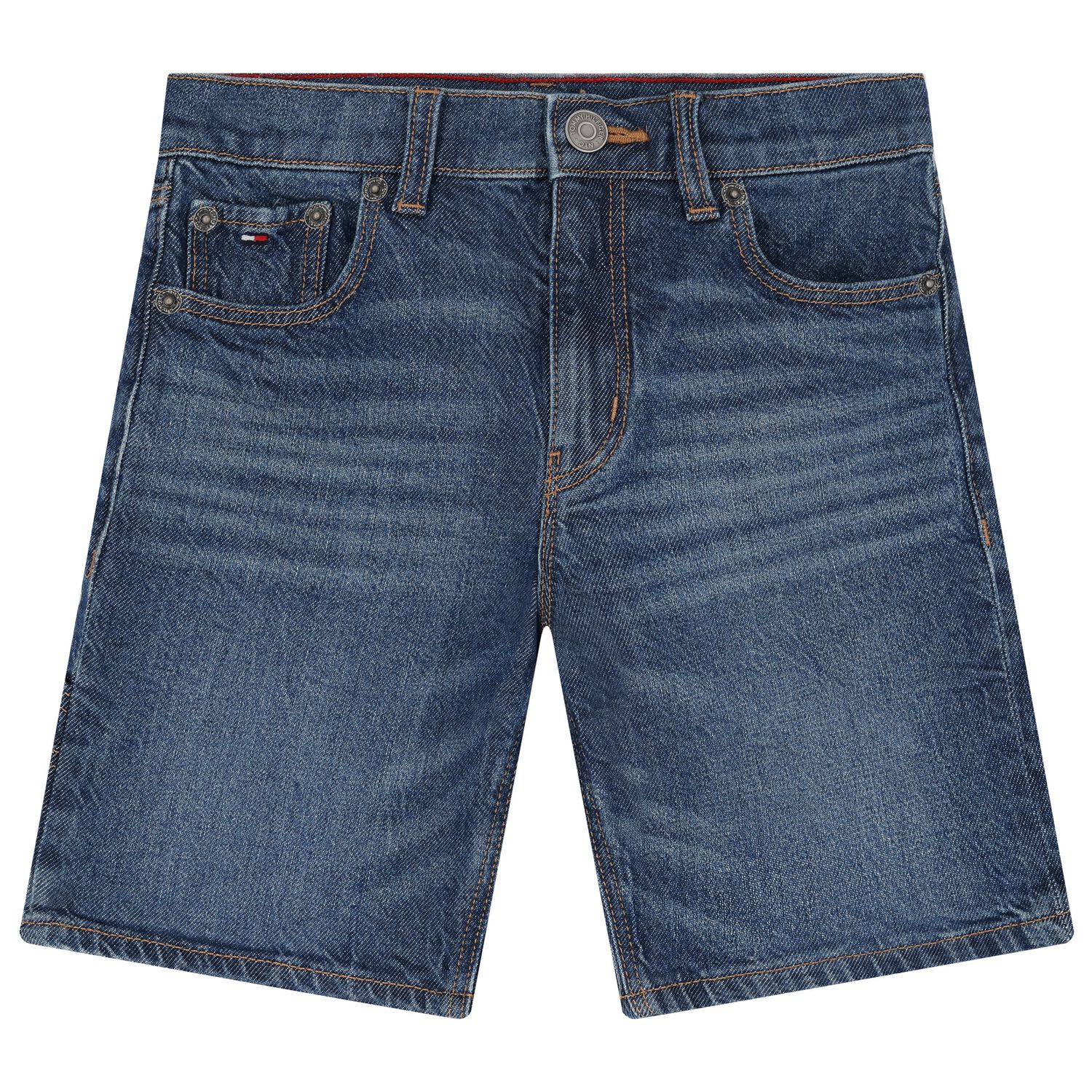 Boys Blue Logo Denim Shorts, 1, hi-res image number null