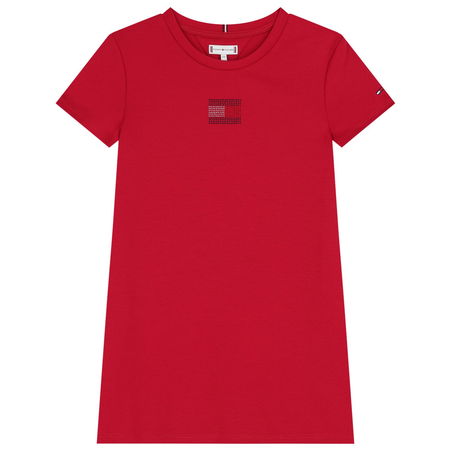 Girls Red Logo Dress, 1, hi-res