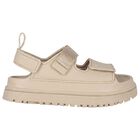 Beige Chunky Logo Sandals , 3, hi-res