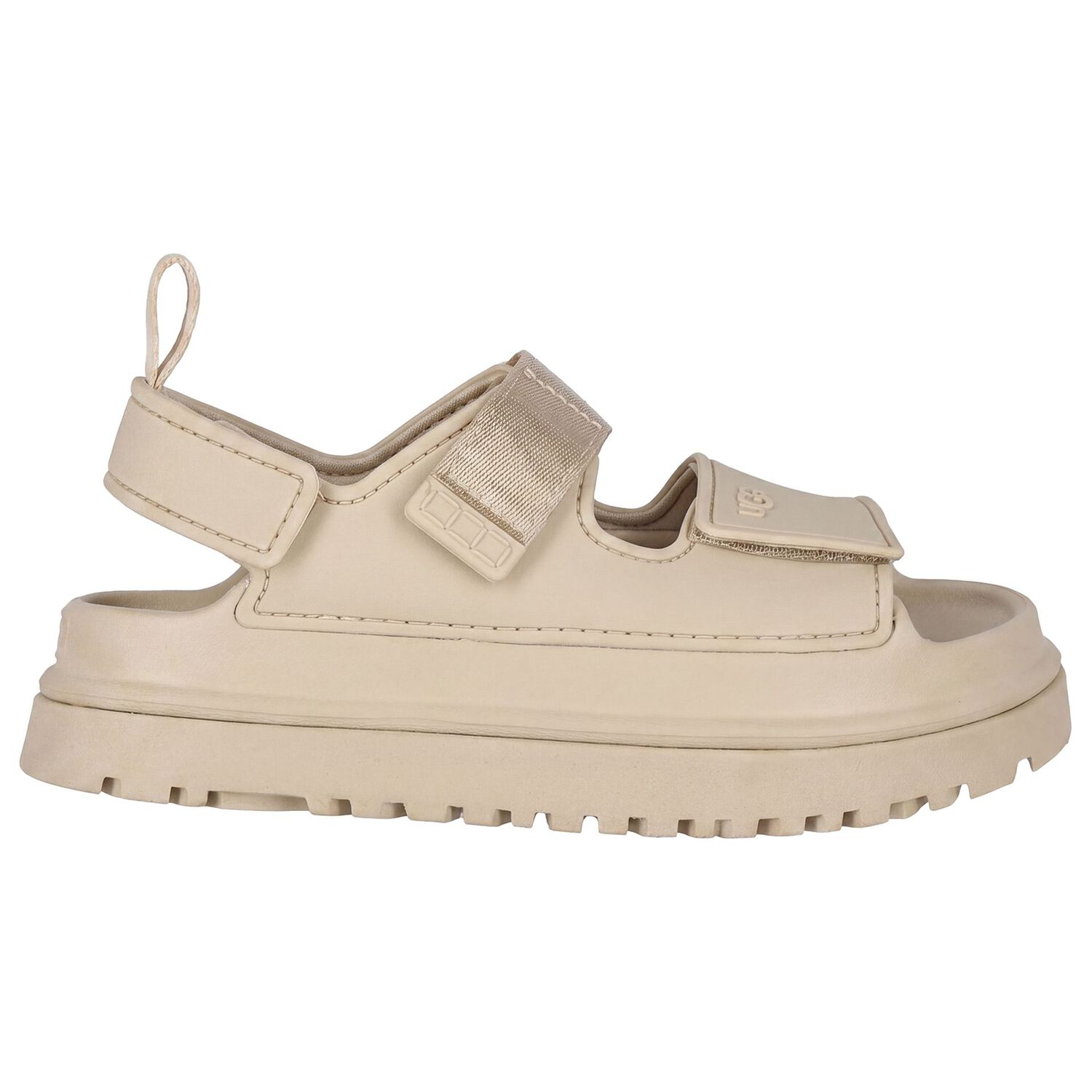 Beige Chunky Logo Sandals , 3, hi-res