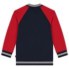 Boys Navy Blue & Red Tracksuit, 1, hi-res