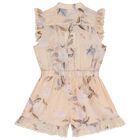 Girls Pink Floral Playsuit, 1, hi-res