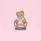 Younger Girls Pink Teddy Bear Logo Long Sleeve Top, 2, hi-res