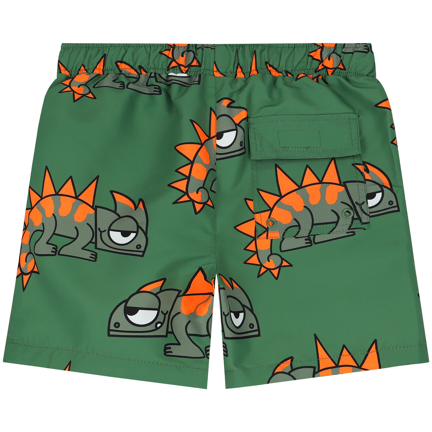 Boys Green Chameleon Swim Shorts, 1, hi-res image number null
