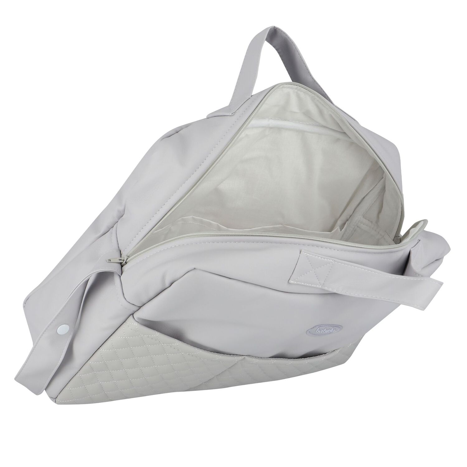 Grey Quilted Baby Changing Bag, 3, hi-res image number null