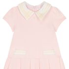 Girls Pink & White Dress, 2, hi-res