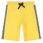 Boys Yellow Logo Shorts, 1, hi-res