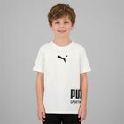 Boys White Logo T-Shirt, 1, hi-res