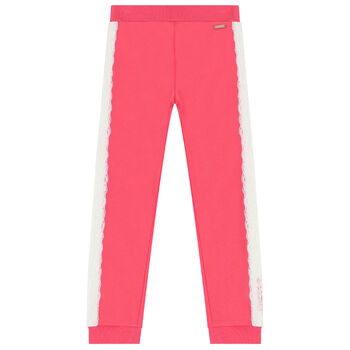 Girls Pink Logo Jogger