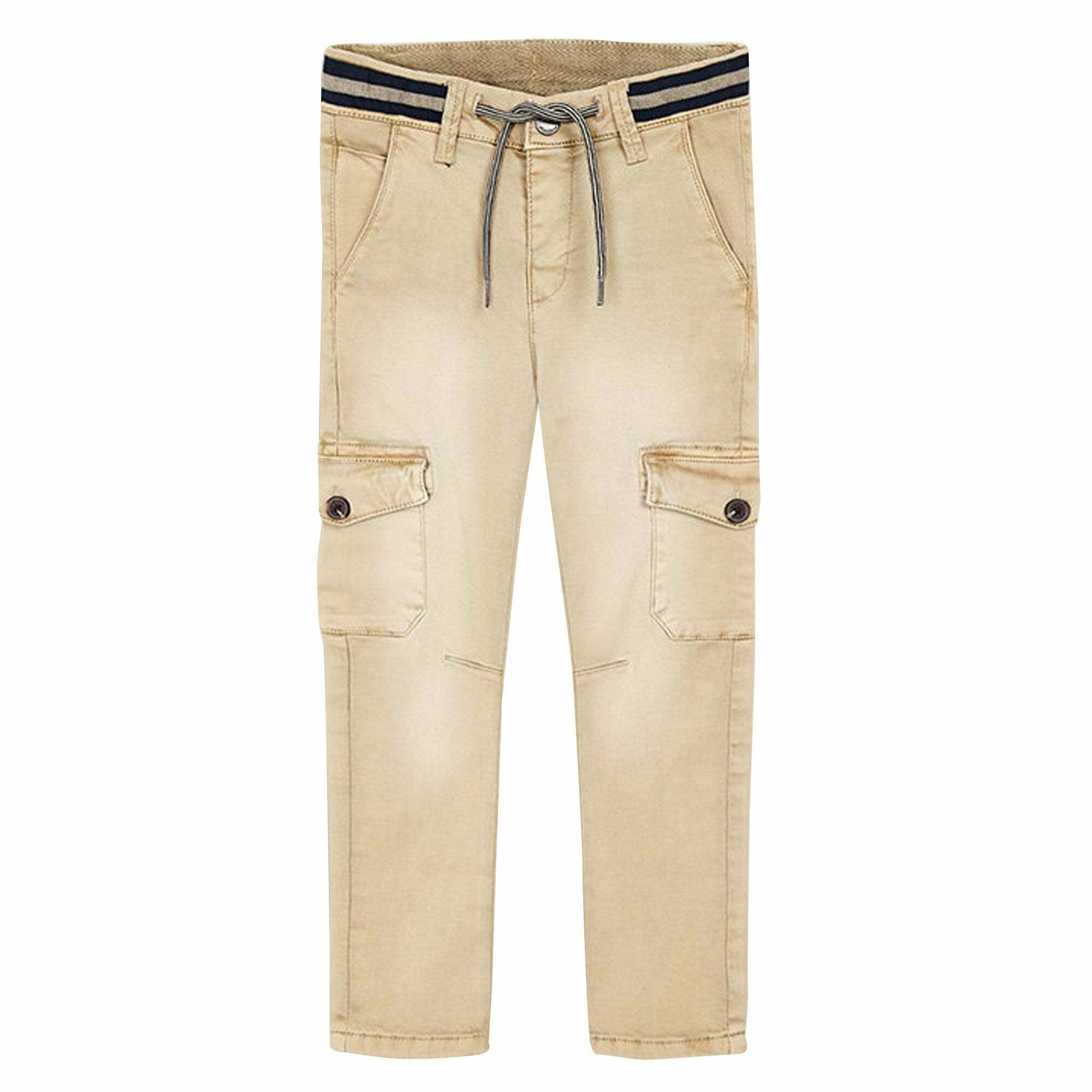 Mayoral Boys Beige Cargo Trousers Junior Couture UK