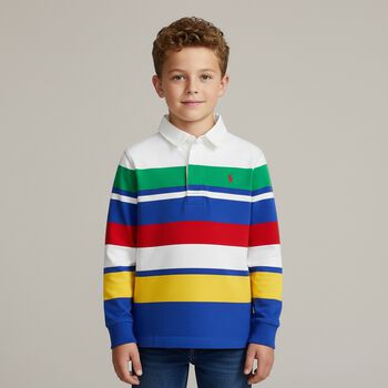 Boys Multi-Coloured Logo Polo Shirt