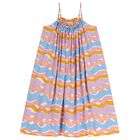 Girls Multi-Coloured Wavy Stripe Dress, 1, hi-res