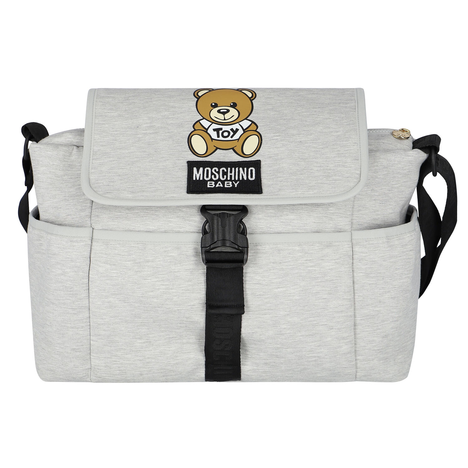 Grey Teddy Logo Baby Changing Bag, 1, hi-res