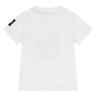 Younger Boys White Logo T-Shirt, 4, hi-res