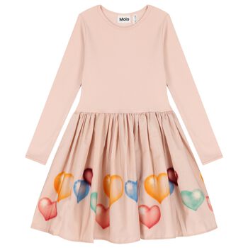 Girls Pink Hearts Dress